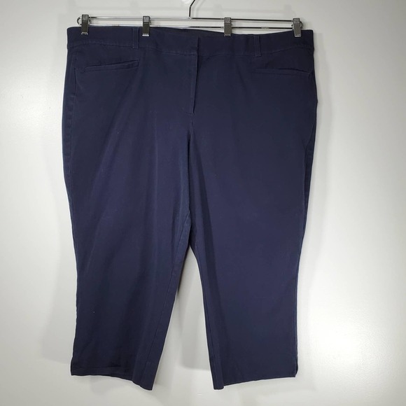 Lane Bryant The Allie Cropped Slacks Navy Size 28 - Picture 11 of 11